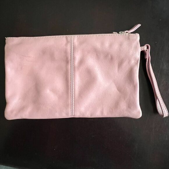 Valentina Genuine Leather Made In Italy Pink Clutch Wristlet Purse - Picture 2 of 8